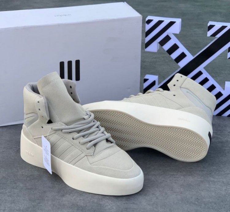Fear Of God X Adidas Rivarly High 86 White Grey Sneakers