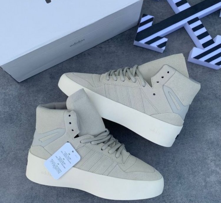 Fear Of God X Adidas Rivarly High 86 White Grey Sneakers