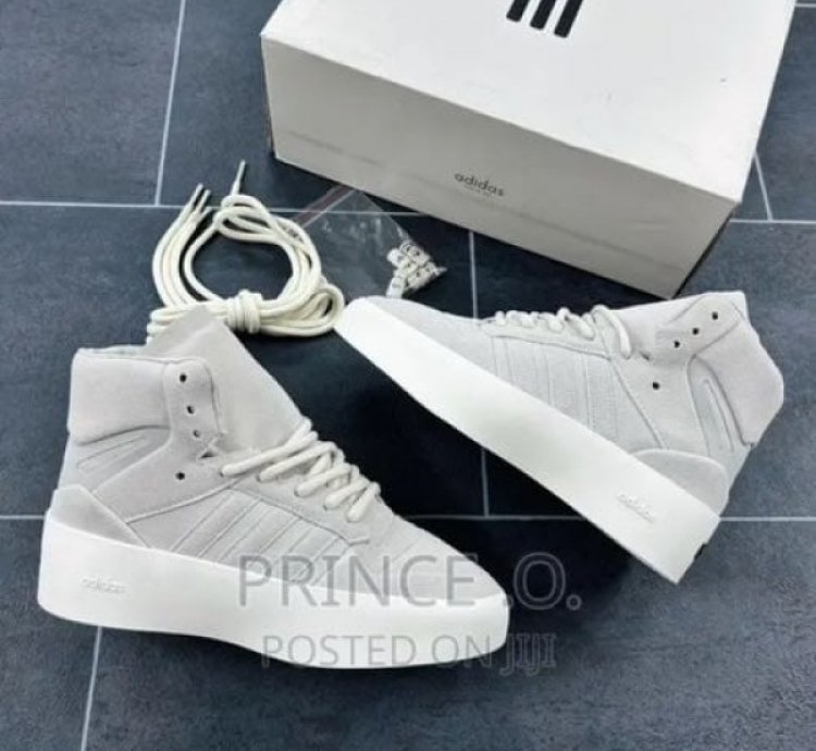 Fear Of God X Adidas Rivarly High 86 White Grey Sneakers