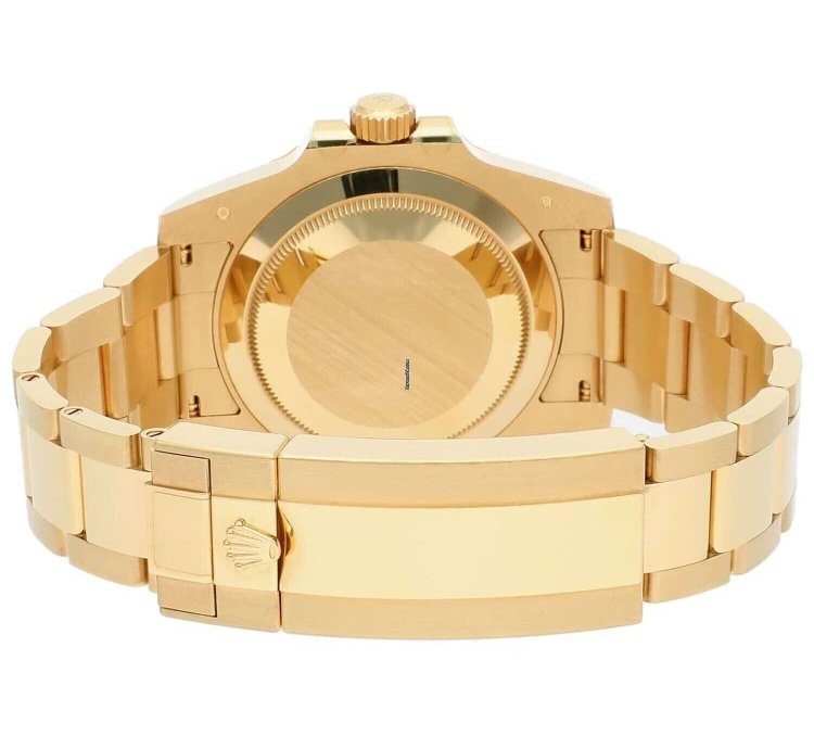Rolex Submariner Date Ceramic Bezel Yellow Gold Black 116618ln Men Watch