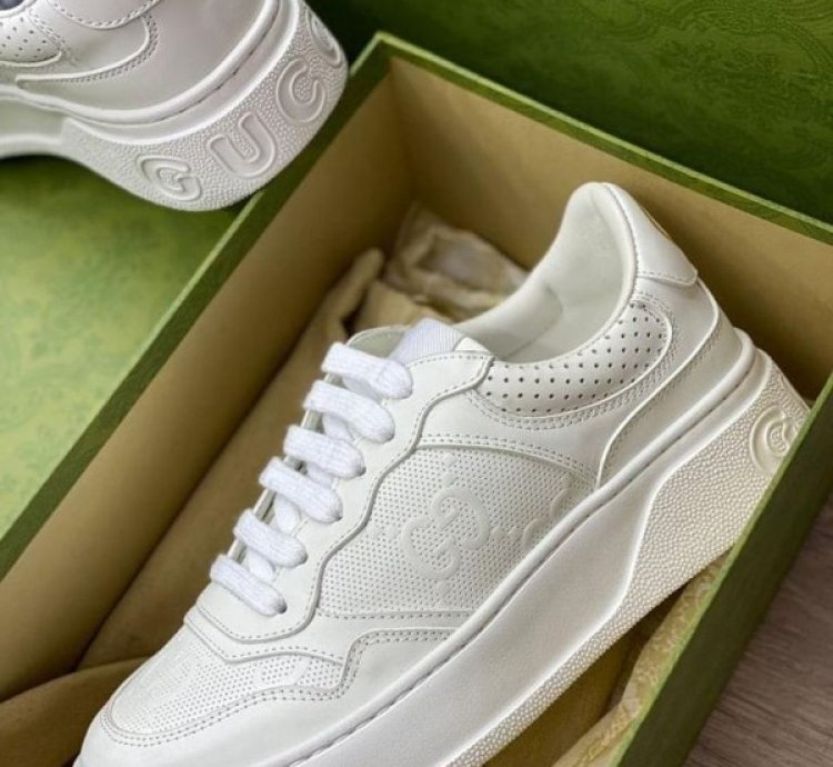Gucci Gg Triple White Sneakers