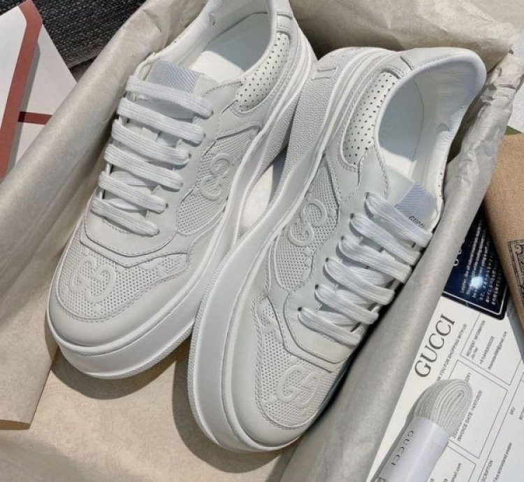 Gucci Gg Triple White Sneakers