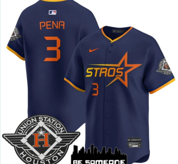 Jeremy Pena Jersey 3 Houston Astros 2025 City Connect Vapor Premier Limited Stitched Navy