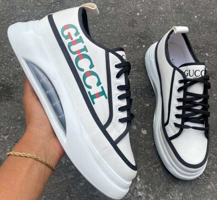 Gucci Tube Platform White Black Sneakers