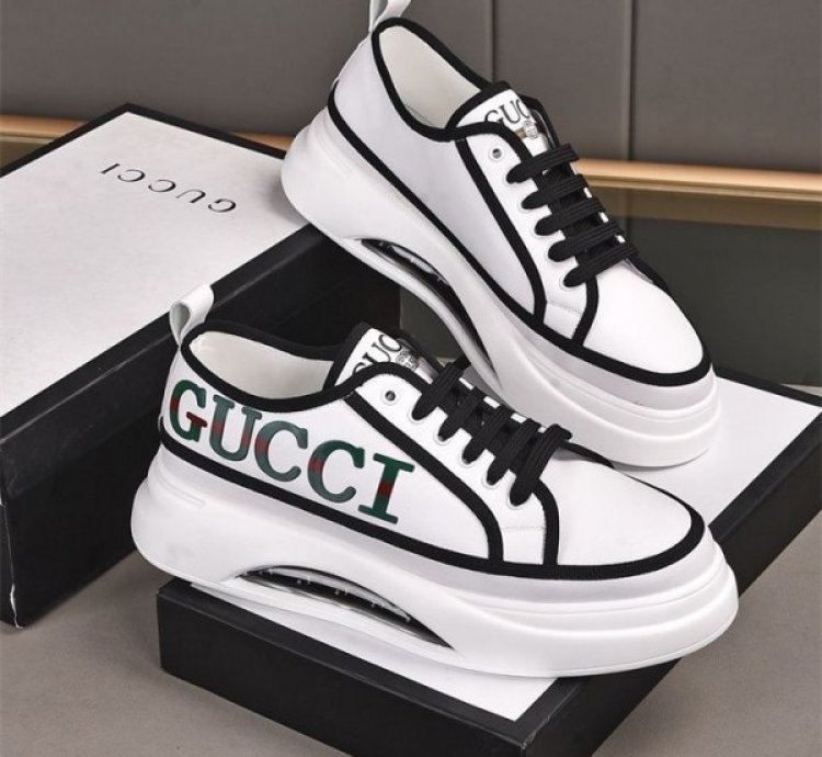 Gucci Tube Platform White Black Sneakers