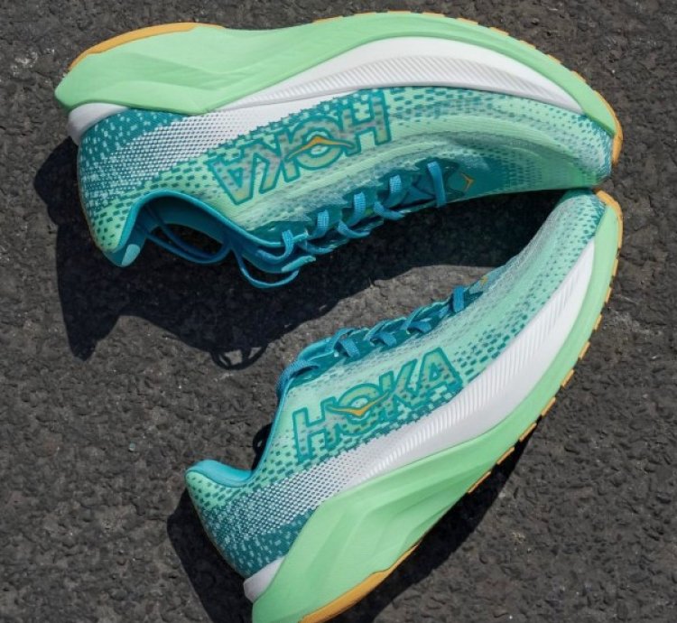 Hok A Mach X Neon Sneakers