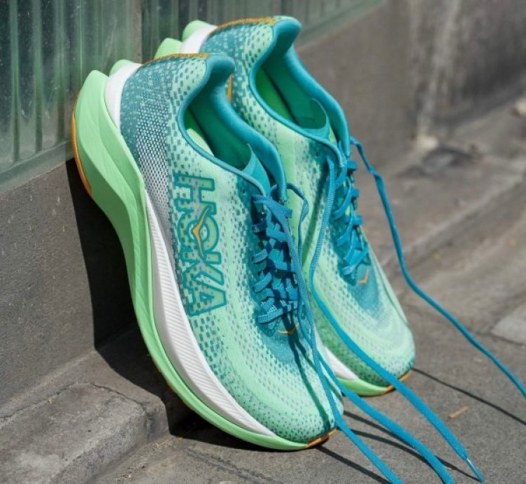 Hok A Mach X Neon Sneakers