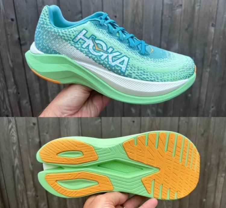 Hok A Mach X Neon Sneakers