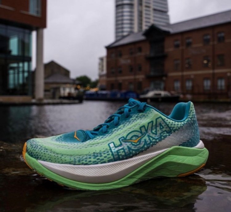 Hok A Mach X Neon Sneakers