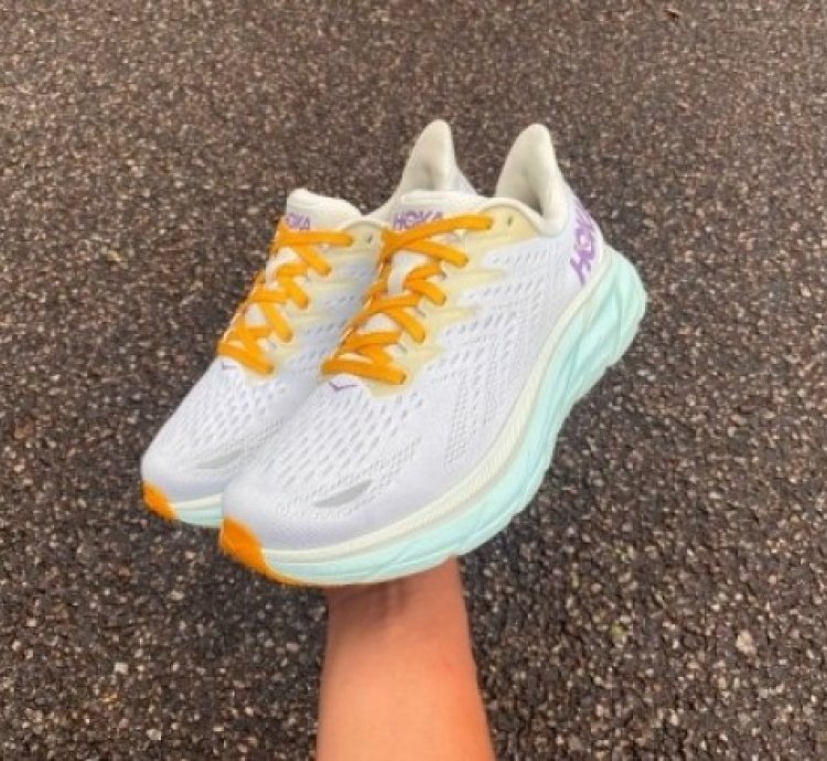 Hoka One Clifton 8 White Running Shoes