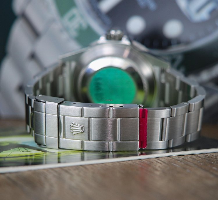 Rolex Submariner Date Green Bezel Ref 16610lv Fat Four Bezel Nos Full Set 2004