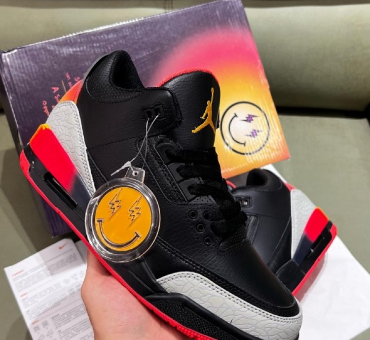J Balvin X Nike Air Jordan 3 Basketball Sneakers