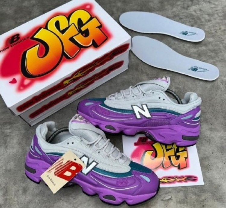 Jfg X Newbalance Grey Violet Sneakers
