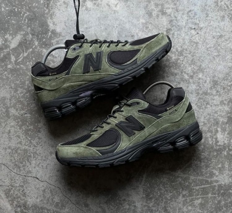 Jjjound X Newbalance 2002r Gore Tex Green Sneakers