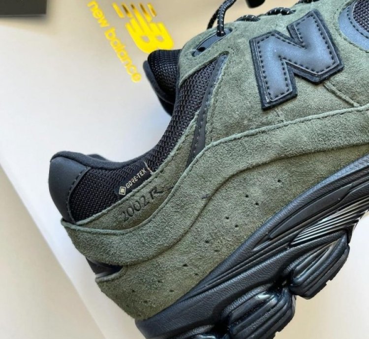 Jjjound X Newbalance 2002r Gore Tex Green Sneakers