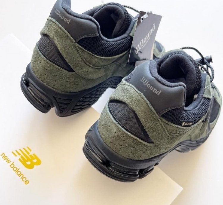 Jjjound X Newbalance 2002r Gore Tex Green Sneakers