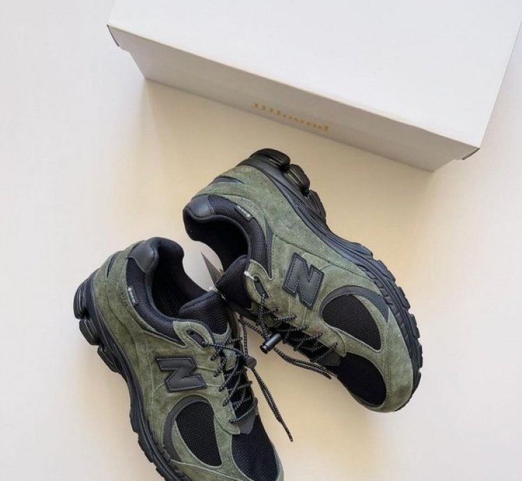 Jjjound X Newbalance 2002r Gore Tex Green Sneakers