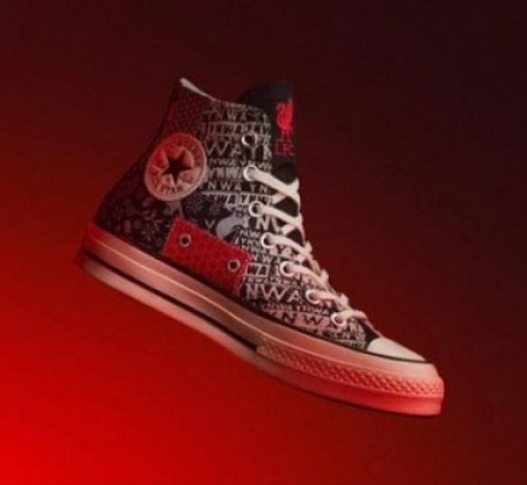 Liverpool Fc X Converrse Chuck 70 White Black Sneakers