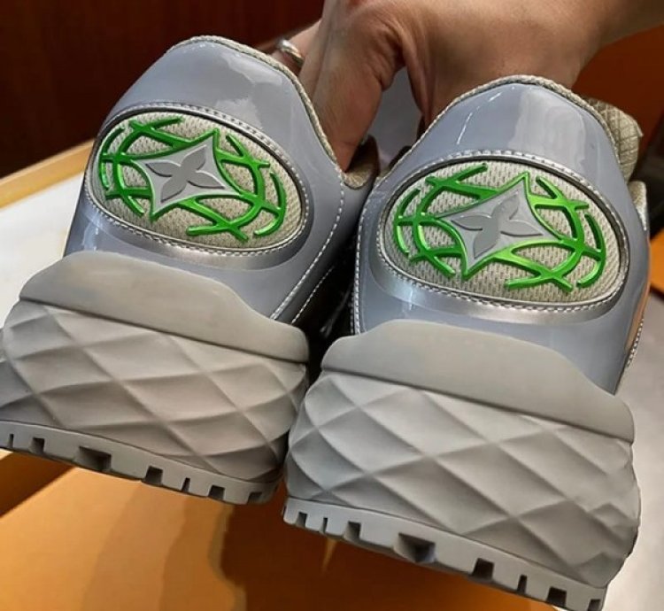 Louis Vuitton Lv Discovery Lace Up Silver Green Sneakers