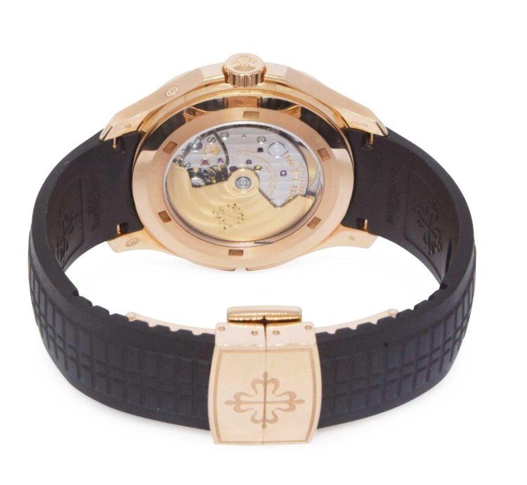 Patek Philippe Aquanaut 5164 Aquanaut Dual Time 18k Rose Gold Rubber Watch 5164r