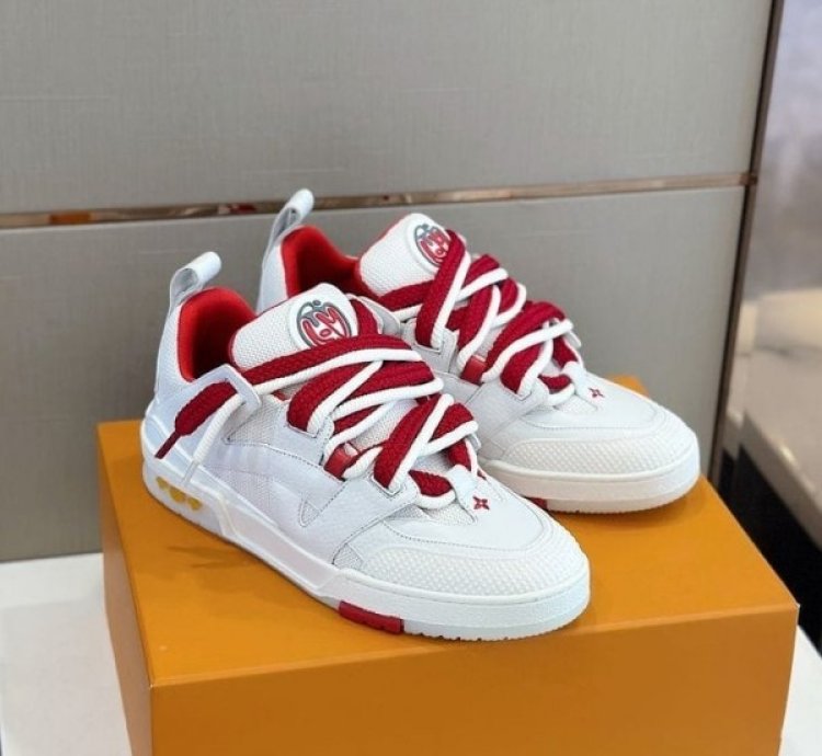 Louis Vuitton Skate Trainer White Red Sneakers