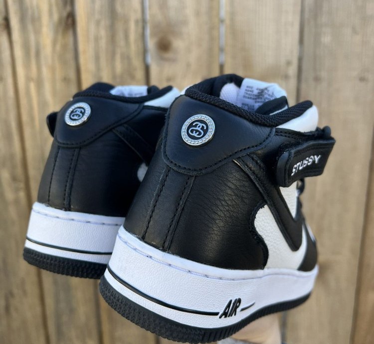 Stussy Air Force 1 Mid Black White