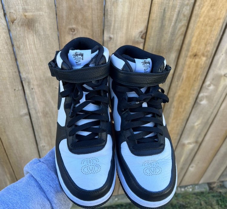 Stussy Air Force 1 Mid Black White