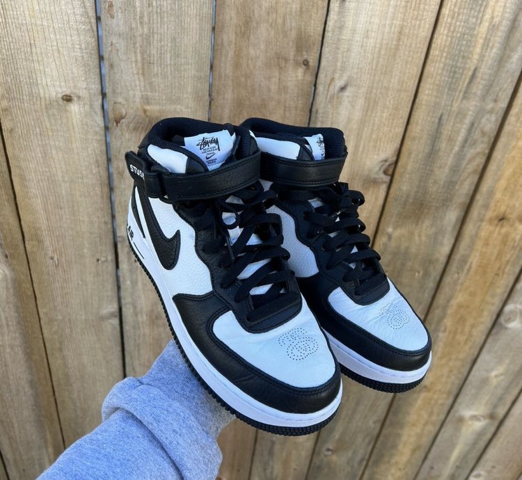 Stussy Air Force 1 Mid Black White