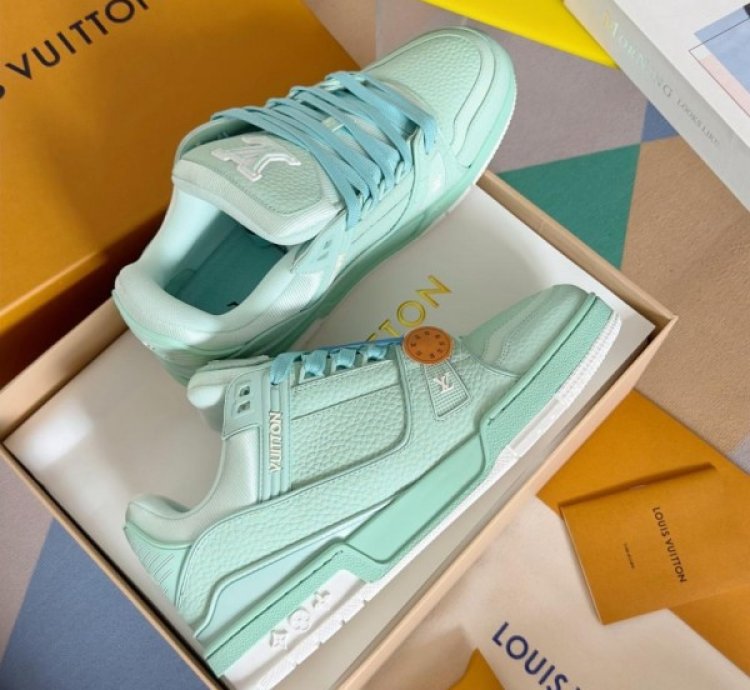 Louisvuitton Lv Trainer Mint Green Sneakers
