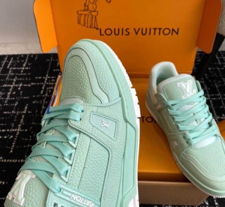 Louisvuitton Lv Trainer Mint Green Sneakers