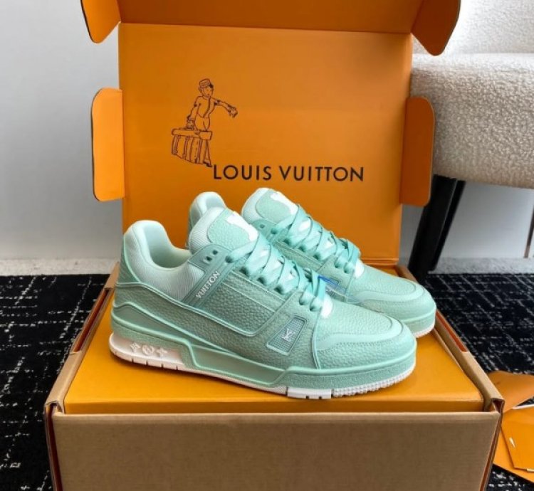 Louisvuitton Lv Trainer Mint Green Sneakers
