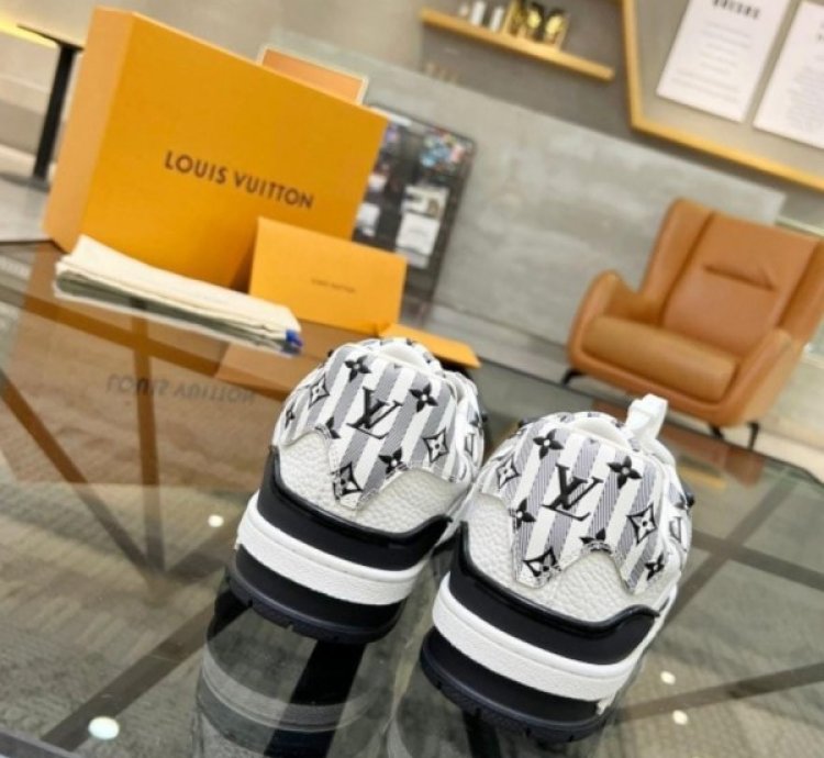 Louisvuitton Lv Trainer Virgil Abloh White Black Sneakers