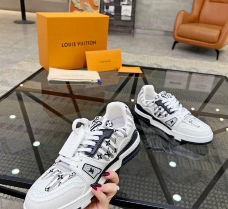 Louisvuitton Lv Trainer Virgil Abloh White Black Sneakers