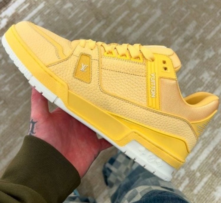 Louisvuitton Lv Trainer Yellow White Sneakers