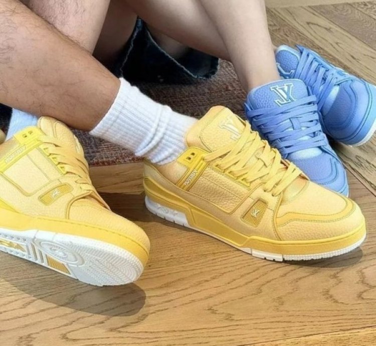 Louisvuitton Lv Trainer Yellow White Sneakers