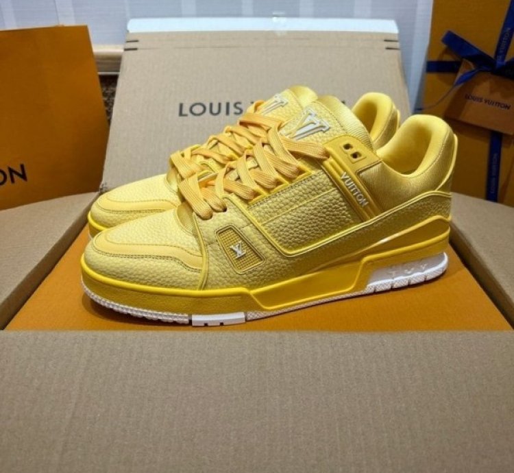 Louisvuitton Lv Trainer Yellow White Sneakers