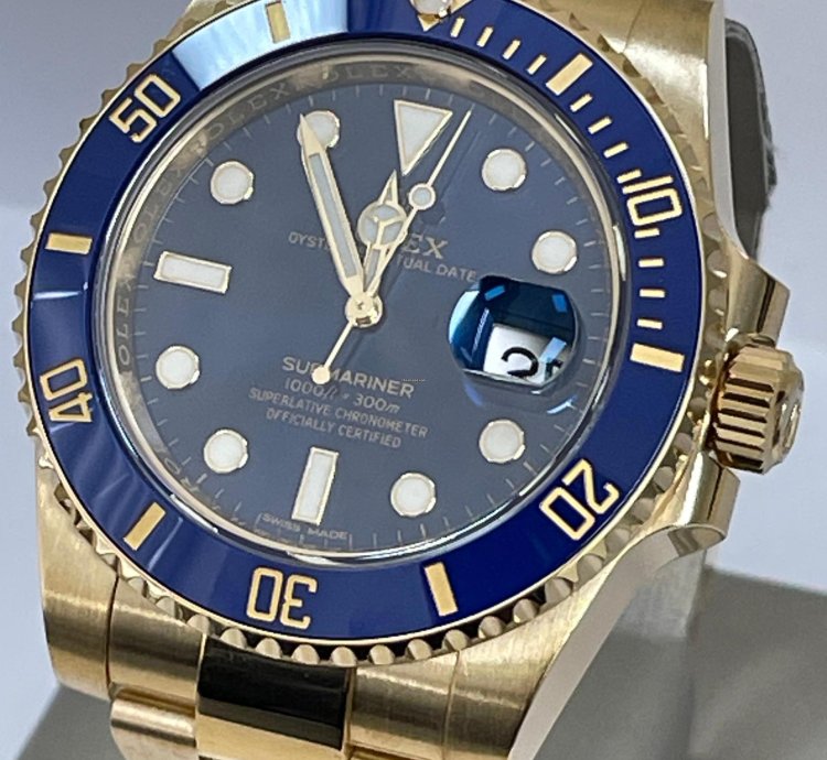 Rolex Submariner Date New 2020 Submariner Date Yellow Gold Blue Dial Blue Bezel 116618lb