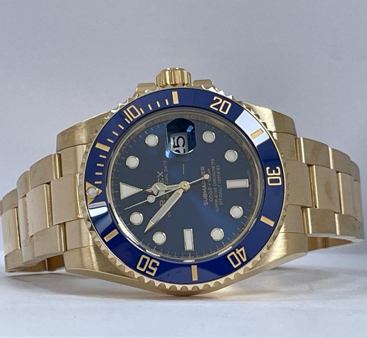 Rolex Submariner Date New 2020 Submariner Date Yellow Gold Blue Dial Blue Bezel 116618lb