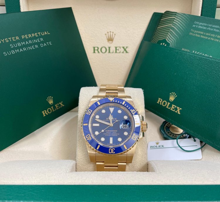 Rolex Submariner Date New 2020 Submariner Date Yellow Gold Blue Dial Blue Bezel 116618lb