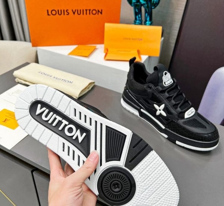 Louisvuitton Trainer Black Denim Sneakers