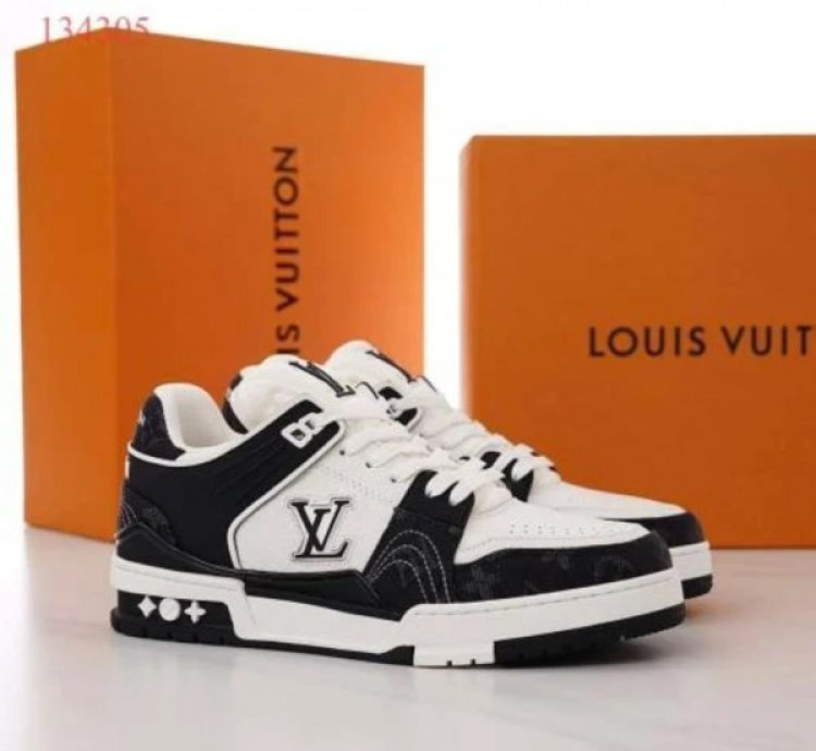 Louisvuitton Trainer Black Denim Sneakers