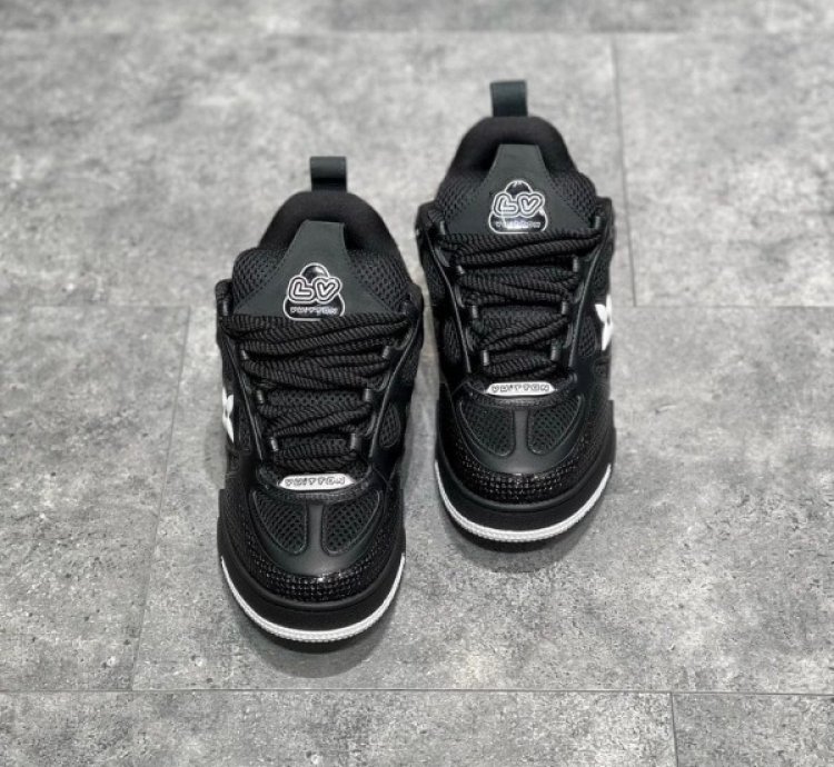 Louisvuitton Trainer Black Denim Sneakers
