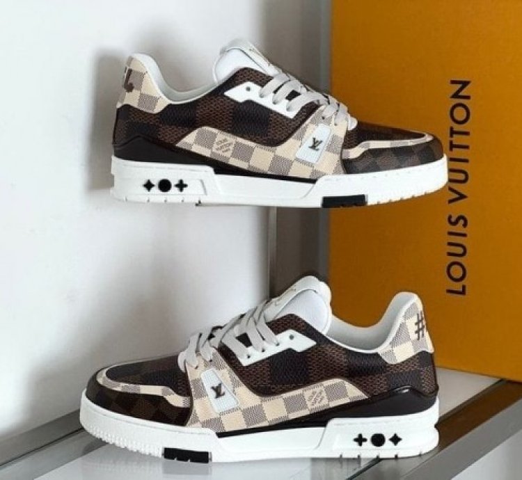 Louisvuitton Trainer Brown Checkered Sneakers