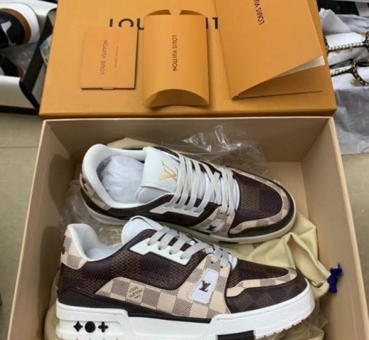 Louisvuitton Trainer Brown Checkered Sneakers
