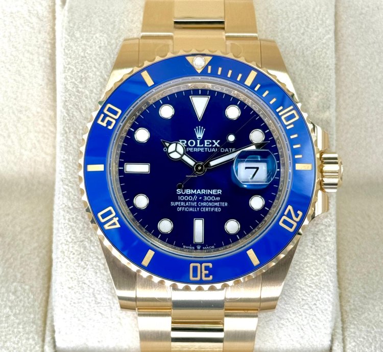 Rolex Submariner Date New 2024 Submariner Bluesy 41mm 126618lb Yellow Gold Blue Dial