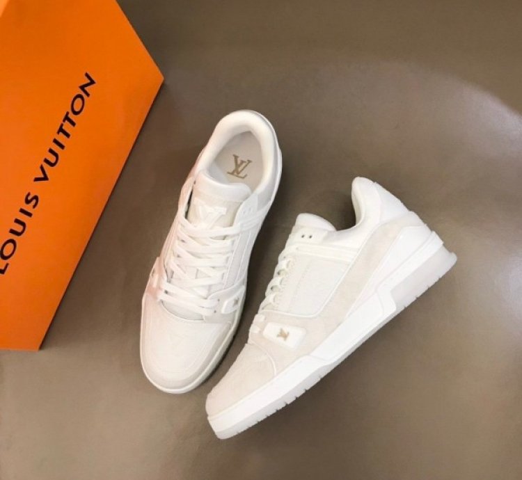 Louisvuitton Trainer Canvas White Sneakers