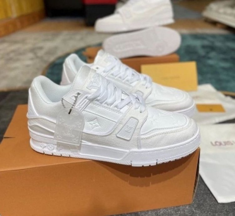 Louisvuitton Trainer Canvas White Sneakers