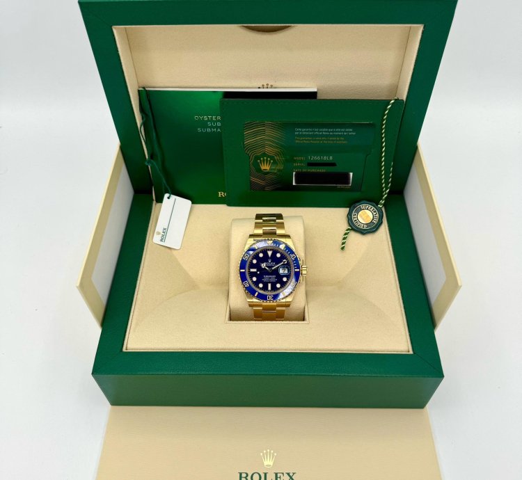 Rolex Submariner Date New 2024 Submariner Bluesy 41mm 126618lb Yellow Gold Blue Dial