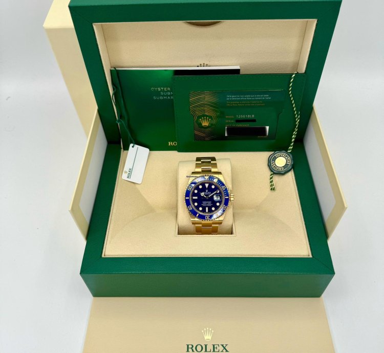 Rolex Submariner Date New 2024 Submariner Bluesy 41mm 126618lb Yellow Gold Blue Dial