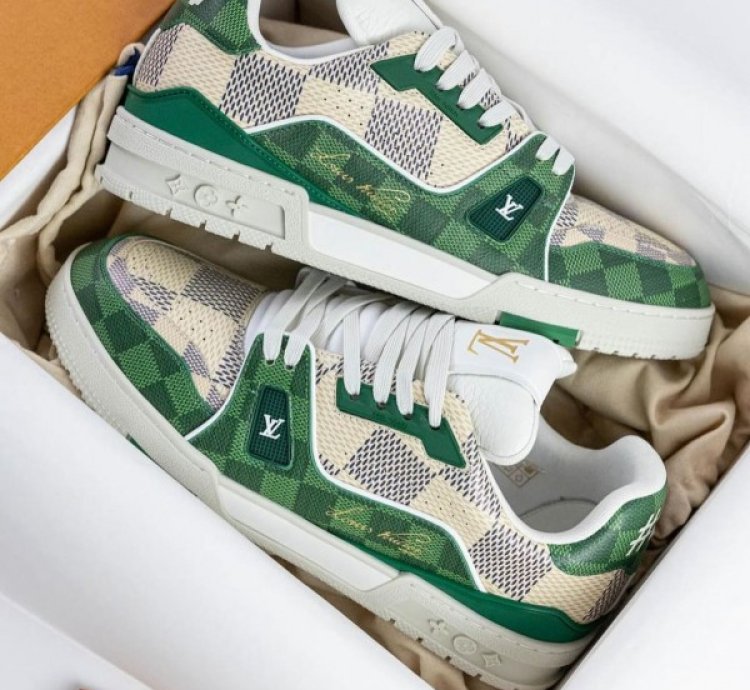 Louisvuitton Trainer Damier Green White Sneakers